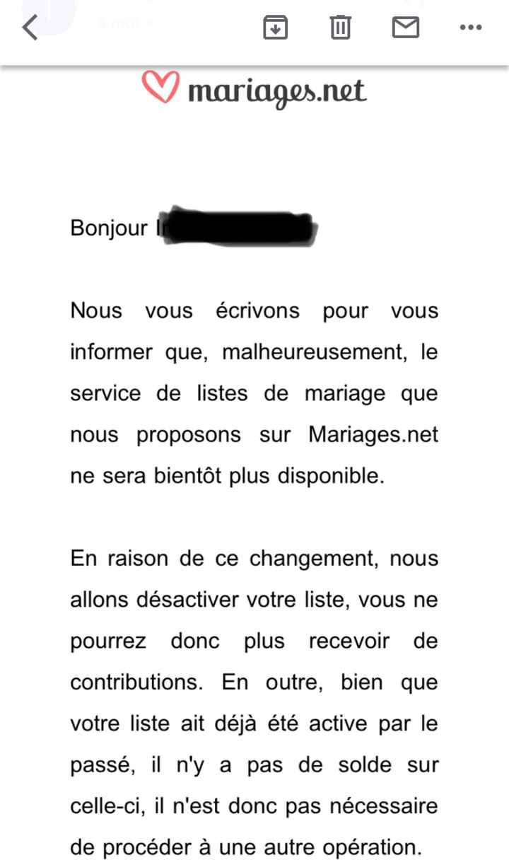Activation de ma liste de mariage - 1