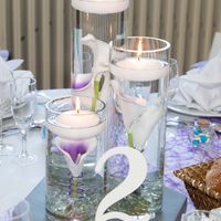 Fond de vase avec bougies flottantes - 1