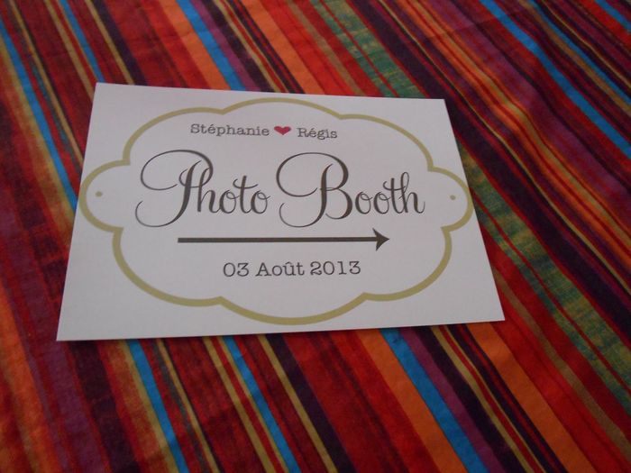 Panneau photo booth