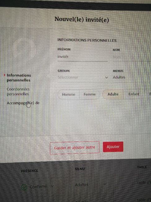 Classer ses invités - 3