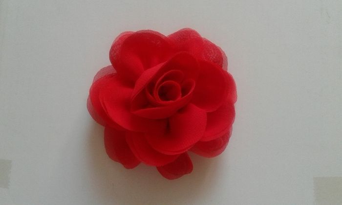 Fleur rouge pour mes cheveux
