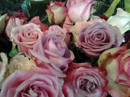 camaïeu de roses pour mon bouquet