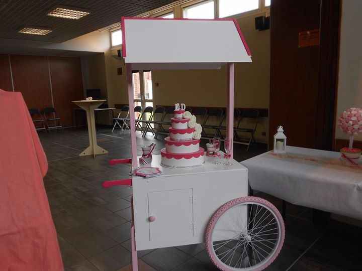 chariot avec urne gâteau