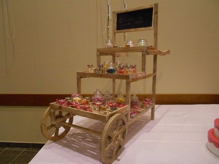 chariot candybar table dessert