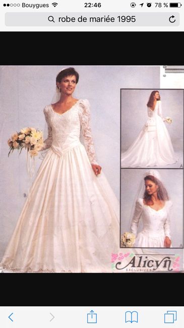 Petit délire : quel était le type de robe de mariée, l'année de ma naissance ? ( Oui, je sais, je ne