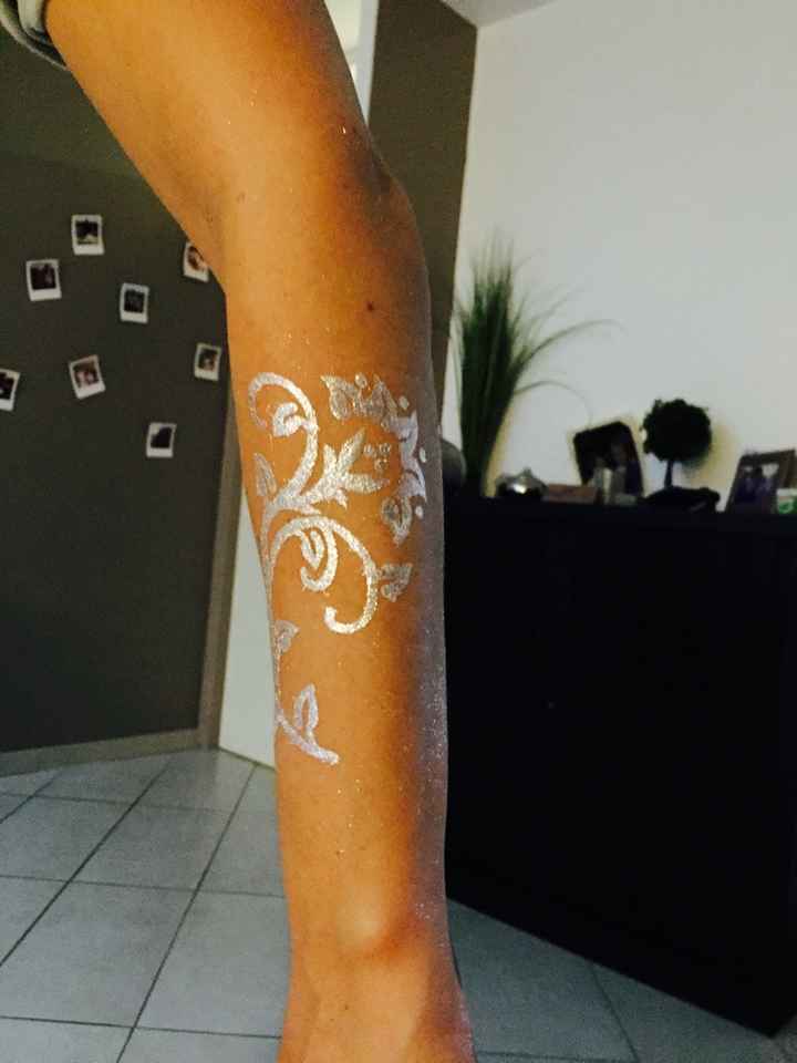 Essaie tatouage poudre diamant pour le jour j - 1