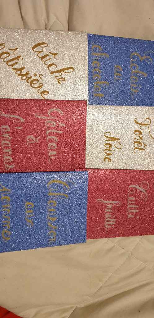 Carte nominatives des tables - 1