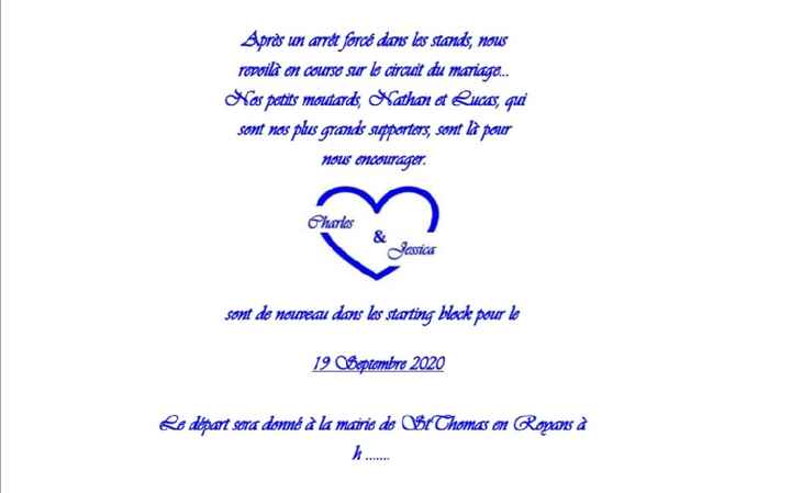 Faire-part - Mariage reporté - 1