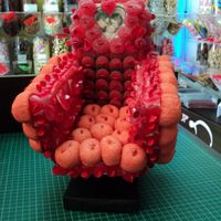 Des centres de tables en siège de bonbons.