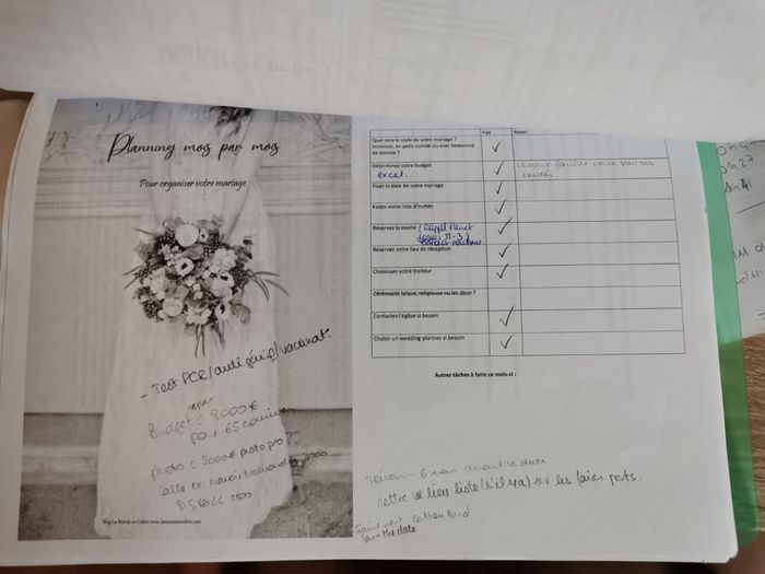 Agenda/planificateur de mariage 6