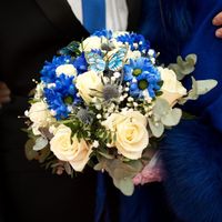 Bouquet mariée bleu et blanc