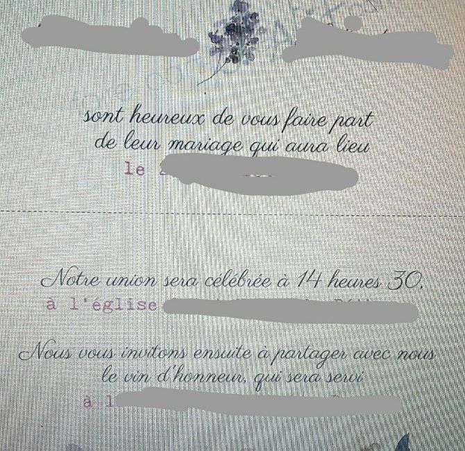 Faire part commandes - 1