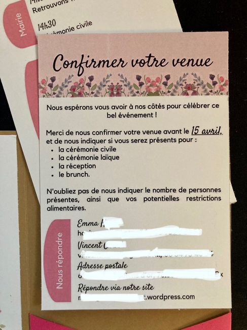 Notre faire-part ! 5