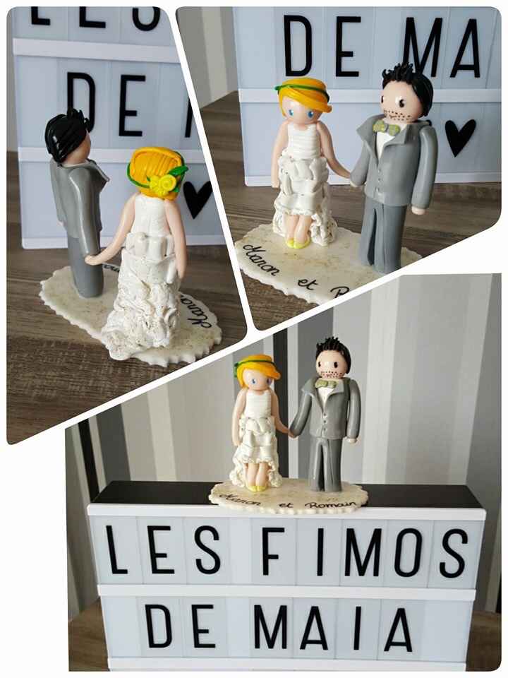 Notre cake-topper les fimos de maia - 1