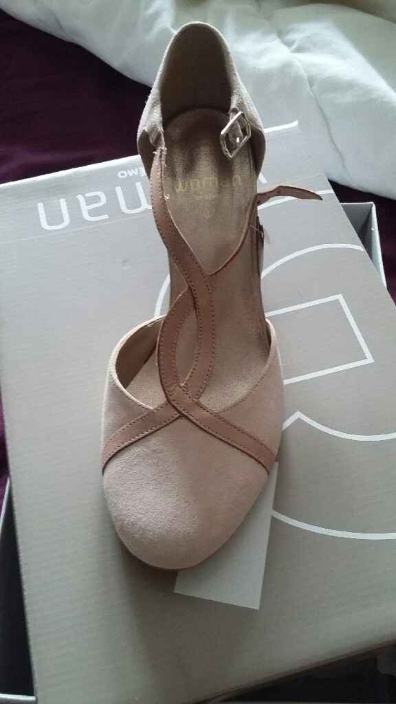 Aide chaussures rose bois/poudrée. - 1