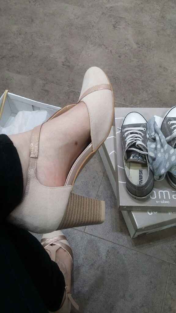 Aide chaussures rose bois/poudrée. - 2
