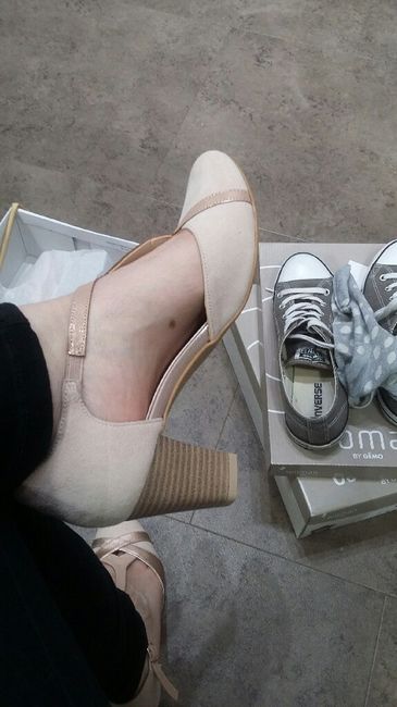 Aide chaussures rose bois/poudrée. - 2