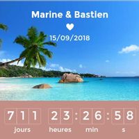 Ecrivez le nombre de jours qu'il reste avant votre mariage - 1