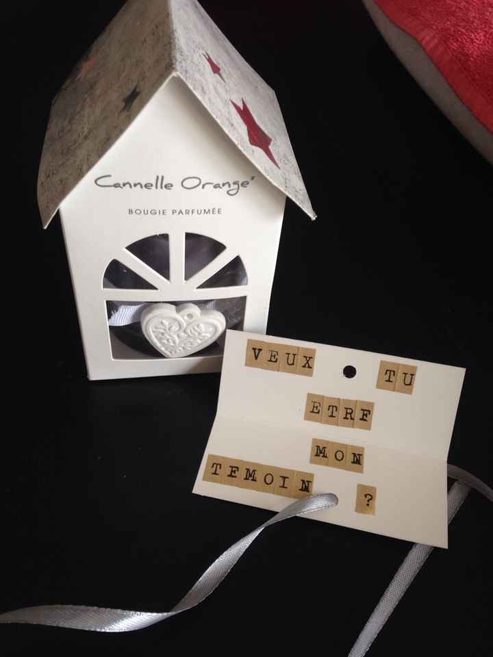 Comment avez vous annoncé à vos témoins que vous les aviez choisi ? - 1