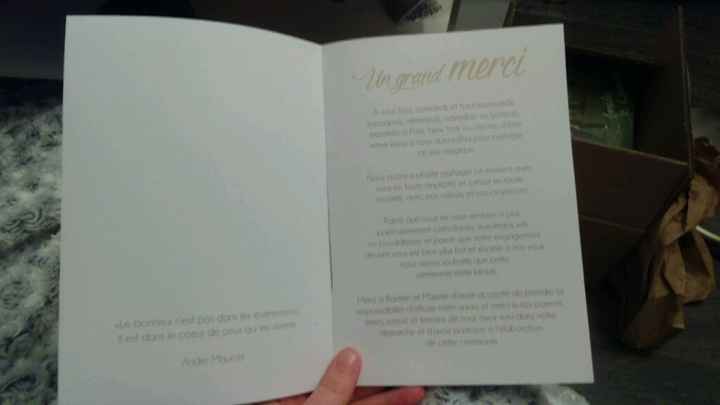 J-15: mes menus/livrets de cérémonie sont arrivés ! - 5