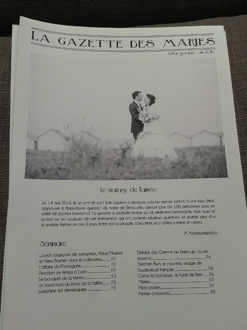 Notre gazette de remerciements est terminée! - 1