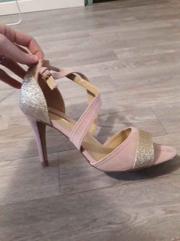  Mes 2 paires de chaussure - Thème mariage rose blanc or - 1