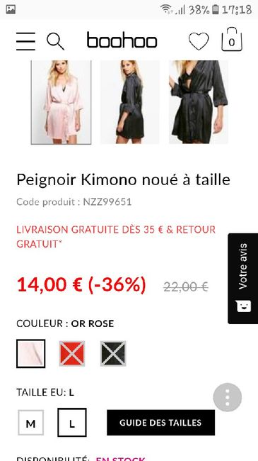 Peignoir pour préparation mariée - site Boohoo - 2