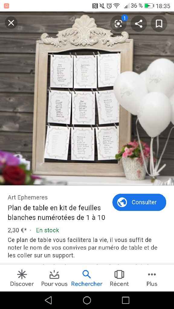 Affichage des table pour trouver sa place ! - 1
