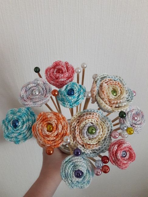 Bouquet diy coton au crochet - 1