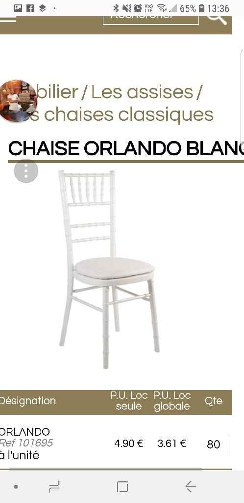 Chaises réception - 1