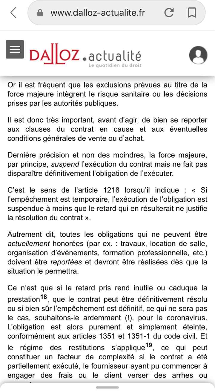 Annulation mariage et acomptes - 1