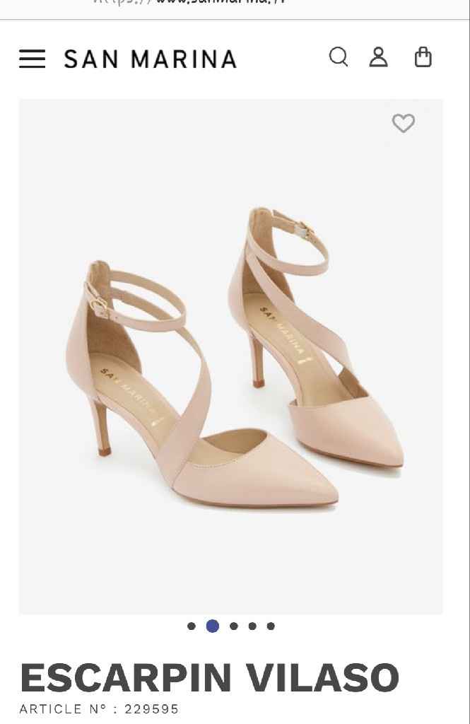 Chaussures mariée rose poudrée - 1