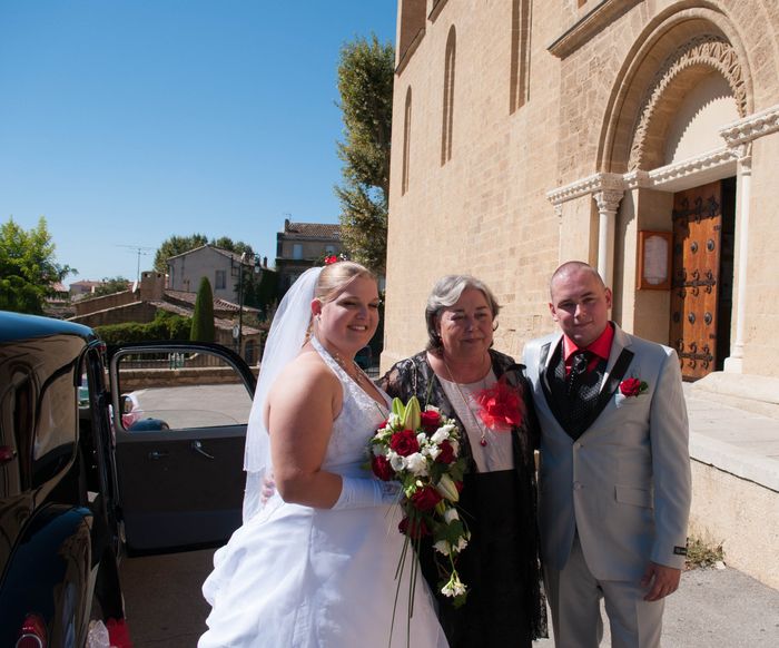 Arrivée à l'église
