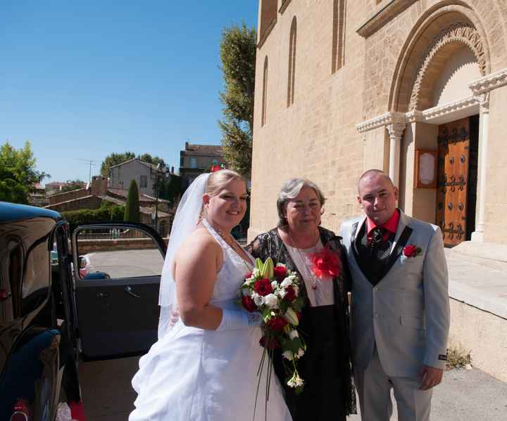 Arrivée à l'église