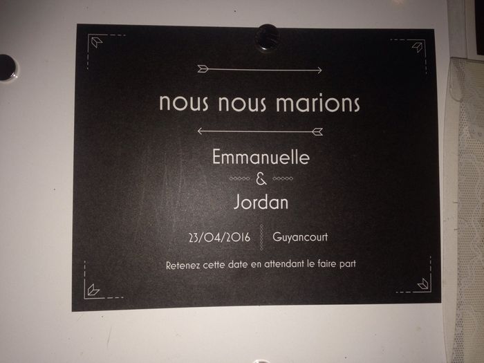 Journal d'une mariée - Le Save the Date - 1