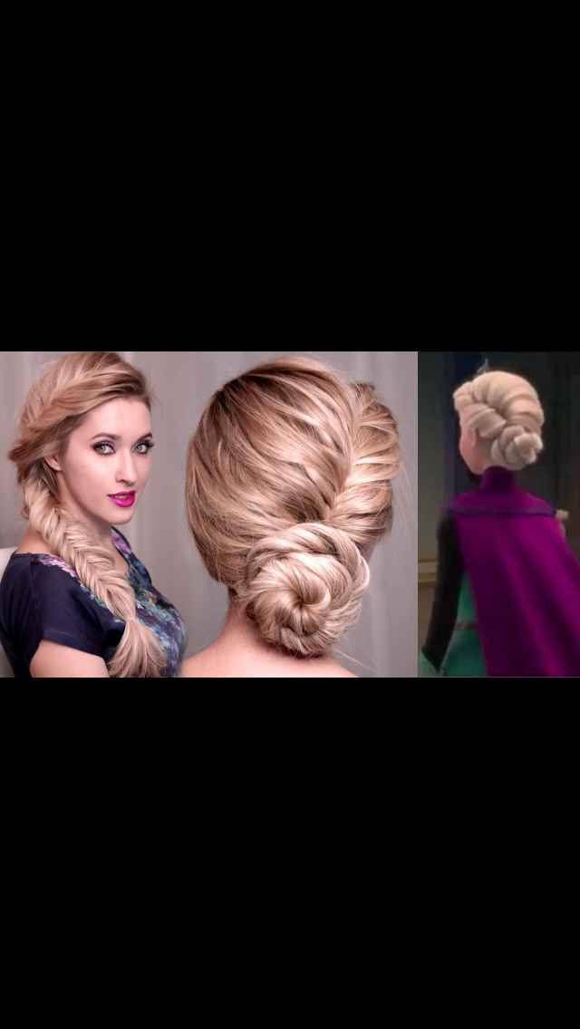 Chignon reine des neiges ? :)