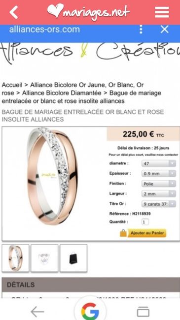 Alliance en or rose ? - 1