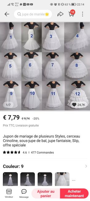 Jupon robe de mariée 1
