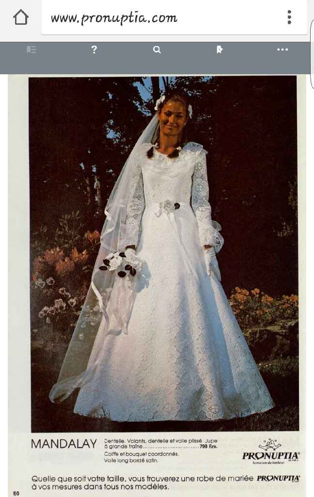 Petit délire : quel était le type de robe de mariée, l'année de ma naissance ? ( Oui, je sais, je ne