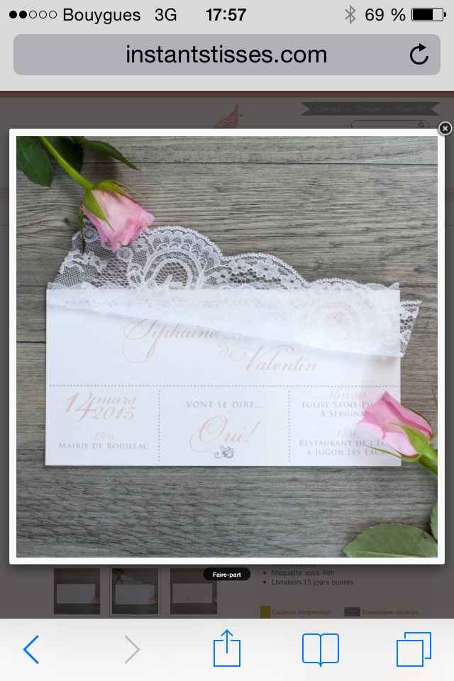 Faire part dentelle - 1