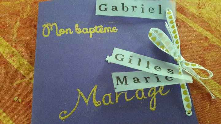 Faire part mariage + baptême - 1