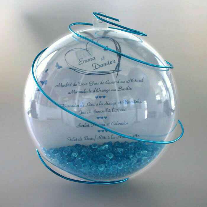 Menu boule transparente - 1