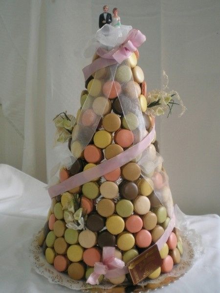Projet de pièce montée aux macarons