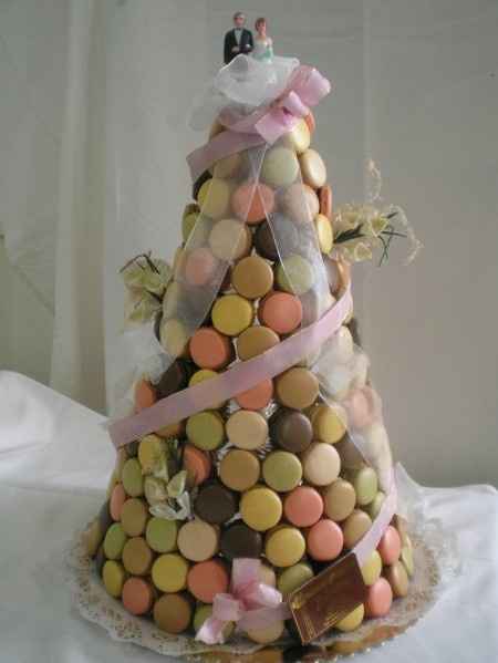Projet de pièce montée aux macarons