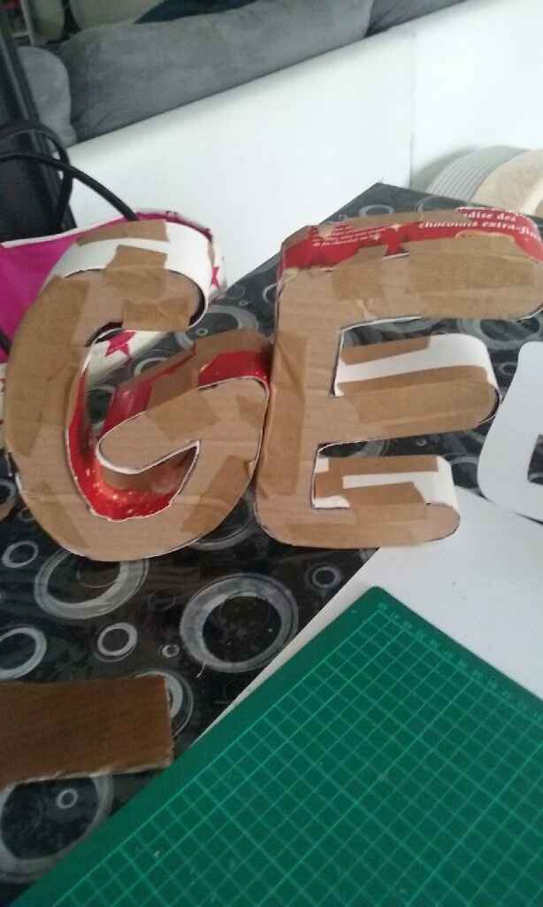 Lettre geaante en diy - 1