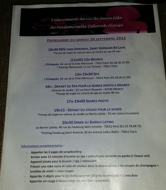 le programme