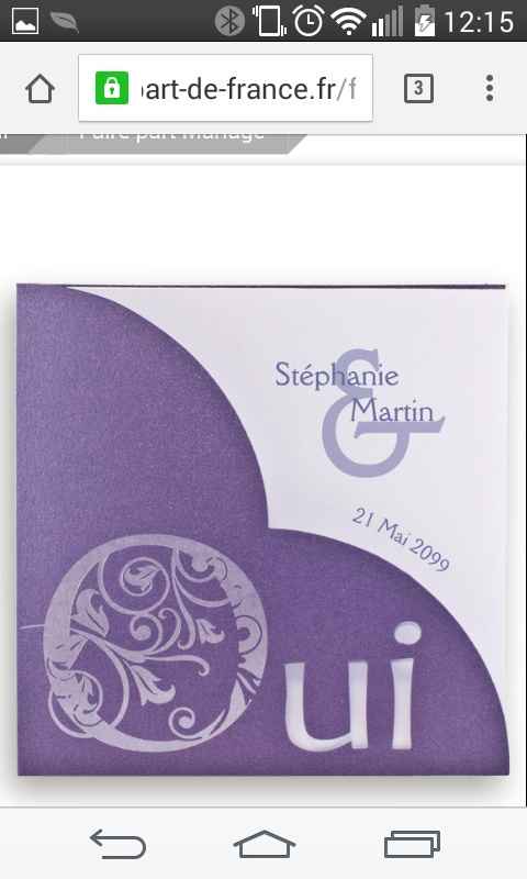 Choix du faire part - 2