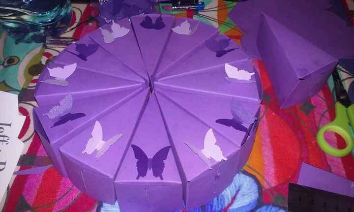 Diy boite à dragées en forme de gâteau - 1