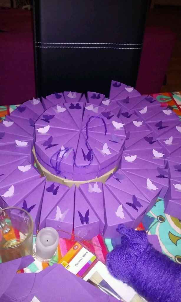 Diy boite à dragées en forme de gâteau - 1