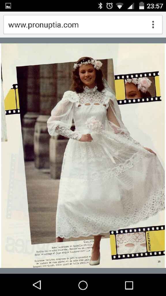 Petit délire : quel était le type de robe de mariée, l'année de ma naissance ? ( Oui, je sais, je ne
